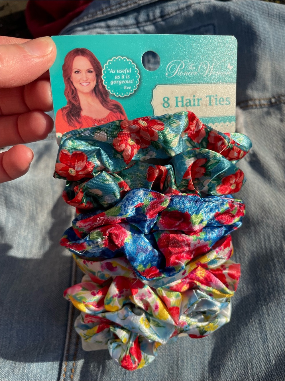 The Pioneer Woman 8 pack Scrunchies Floral Flowers Elastic Hair Ties